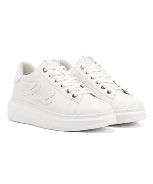 Premium trainers with a smooth, supple leather upper and embossed Karl Signature logo on the side. Lightweight EVA sole offers enhanced comfort and flexibility.