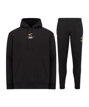 Stay comfortable and on-trend with the Nike Sportswear Athletic Tracksuit, a versatile two-piece set combining a relaxed hoodie with cosy joggers. Designed from soft fleece fabric, this set delivers all-day warmth and durability while offering a clean, athletic silhouette that fits effortlessly into your everyday wardrobe.
The hoodie features an oversized fit, an adjustable drawstring hood, and a spacious kangaroo pocket for functional layering. Bold Nike branding across the chest adds a confident finishing touch.
The joggers offer a standard fit with a soft fleece interior, an elasticated waistband with adjustable drawcord, and ribbed ankle cuffs. Side hand pockets provide convenience, while the contrast Nike Swoosh on the thigh adds signature style.
Key Features:
Hoodie:
Soft fleece fabric for warmth and comfort
Oversized fit for a laid-back, streetwear feel
Adjustable hood and kangaroo pocket for everyday function
Prominent Nike branding for a bold look
Joggers:
Elasticated waistband with drawcord for a secure fit
Ribbed cuffs and side pockets for practicality
Soft fleece interior for cold-weather comfort
Contrast Nike Swoosh adds a sporty touch
Care: Machine wash cold (30°C); do not tumble dry