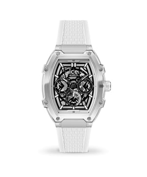 This Ice Watch Ice Boliday - Clear White Skel Multi Dial Watch for Unisex is the perfect timepiece to wear or to gift. It's Transparent  Tonneau case combined with the comfortable White Silicone watch band will ensure you enjoy this stunning timepiece without any compromise. Operated by a high quality Quartz movement and water resistant to 3 bars, your watch will keep ticking. Opt for pure elegance with the ICE boliday clear white skeleton. This Multi Dial watch has a Calendar function: Day-Date as well as 24-hour Display High quality 20 cm length and 21 mm width White Silicone strap with a Buckle Case measurement: 40 X 48 mm,case thickness: 13 mm, case colour: Transparent and dial colour: Multicolour