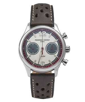 Dit Frédérique Constant Heren horloge beschikt over een Automatisch binnenwerk. De kast (42 mm mm) is vervaardigd uit RVS (Zilverkleurig) en heeft een Saffierglas. De band is Grijs Leer. Dit horloge uit de Frédérique Constant Vintage Rally Healey Limited Edition reeks is een mooi en tijdloos geschenk. Verras jezelf of iemand anders met dit cadeau. Bovendien geniet u hierbij van 2 jaar garantie tegen alle fabricagefouten.