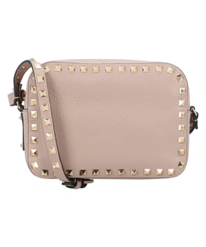 - Rockstud rivets, gold-tone hardware, adjustable shoulder strap, gold-tone logo, top zip fastening
- Dimensions: Width 21cm x Depth 8cm x Height 14 cm
- Made in Italy Measurments:  width: 210 mm height: 140 mm