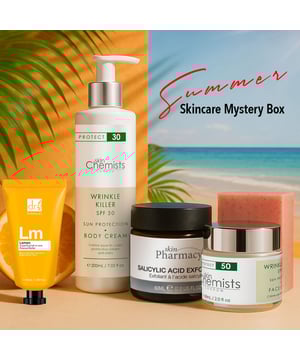 Discover the ultimate solution for youthful, glowing skin with our Anti-Ageing Summer Skincare & Beauty Mystery Box. Packed with 5 premium products valued at over £200, this luxurious collection features high-quality ingredients specifically designed to combat the signs of ageing, hydrate, and nourish your skin while protecting against environmental stressors. Perfect for all skin types, including sensitive skin, our vegan and cruelty-free products are dermatologist-approved to ensure safety and effectiveness. Revitalise dull skin, smooth fine lines, and refresh your skincare routine with new favorites delivered monthly. Treat yourself or gift someone special to unlock radiant skin today!