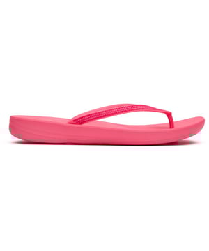 Womens pink Fitflop iqushion sparkle sandals and a rubber sole. Featuring: ergonomically engineered, ultra light iqushion midsole and anatomically contoured footbed.