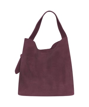Add a pop of colour to your look with this Barneys Originals real suede bucket bag in a beautiful berry hue – perfect for spring/summer styling. It features a  top handle and a detachable long strap, giving you the option to wear it cross body or carry by hand. Finished with a magnetic fastening for ease, this suede bag is as practical as it is stylish.