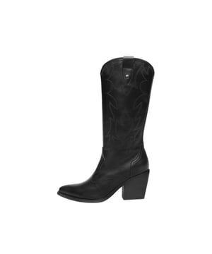 Wij presenteren u stijlvolle dames-cowboystiefels van Nero Giardini. Deze stiefels kenmerken zich door een spitz toelopende neus, een praktische rits en een 8 cm hoge blokhak. Decoratieve borduursels en trekflappen aan de schacht geven ze een extra charme.