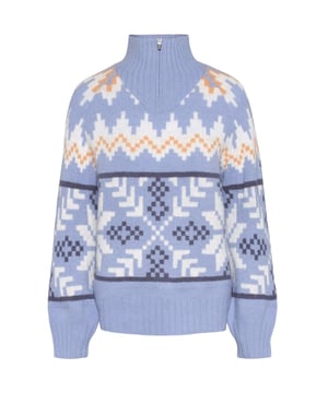 Der Pullover Amelia Knit von Kari Traa für Damen ist ein stilvoller Troyer mit halblangem Front-Reißverschluss. Er verfügt über gerippte Bündchen und einen gerippten Saum, die für zusätzlichen Komfort sorgen. Das wärmende Material und das skandinavische Strickmuster im Jacquard-Strick machen ihn ideal für kalte Tage. Dank seiner Atmungsaktivität und dem Loose Fit ist er perfekt für das nächste Outdoor-Abenteuer geeignet. Der Pullover kombiniert Funktionalität mit modischem Design und ist ein Must-Have für jede Outdoor-Enthusiastin. Holen Sie sich jetzt den Amelia Knit Pullover und genießen Sie stilvolle Wärme bei jedem Abenteuer!