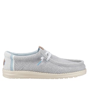 These Hey Dude Wally Jute Shoes bring a natural touch to your warm-weather wardrobe. Made from 100% jute, these shoes are lightweight, breathable, and perfect for spring and summer adventures. Designed with a textile upper, cork heel, and woven gradient heel webbing, they combine effortless style with unbeatable comfort. The elastic laces and easy-on system make them travel-friendly, while the removable foam insole ensures all-day cushioning. A flexible outsole adds the finishing touch for comfort on the go.
  Textile upper 
  Cork heel 
  Elastic laces for easy on/off wear 
  Travel-ready design with removable foam insole
  Lightweight flexible outsole for all-day comfort
  Hey Dude branding