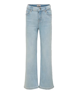 Deze stijlvolle flared jeans van denim is een echt trendy stuk! Met haar wijde pijpen en losse pasvorm zorgt ze voor een casual uitstraling en hoog draagcomfort. De klassieke ritssluiting met knoop en de riemlussen bieden je veelzijdige stylingmogelijkheden. De trendy 5-pocket stijl maakt de broek niet alleen praktisch, maar geeft haar ook een tijdloze touch. Een geweven label aan de binnenkant maakt het ontwerp discreet af. Perfect te combineren met sneakers of boots – voor een coole look die altijd past!