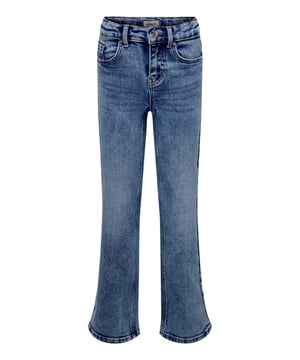 Deze trendy denim flared pants geven je outfit een casual retro-vibe! Met hun wijde snit en normale pasvorm zorgen ze voor een comfortabele zit en een stijlvolle uitstraling. De klassieke rits met knoop en de lussen voor de riem bieden je veelzijdige stijlmogelijkheden. Dankzij de populaire 5-pocket-stijl heb je bovendien voldoende ruimte voor kleine essentials. Een geweven label aan de binnenzijde maakt het ontwerp subtiel af. Perfect te combineren met sneakers of laarzen – voor een coole look die altijd past!