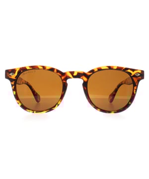 Montana Round Unisex Shiny Turtle Brown Polarized MP191  Sunglasses offer a sleek, contemporary design with a lightweight polycarbonate frame and full-rim oval shape. Equipped with polarized Category 3 lenses, they provide excellent glare reduction and UV protection, making them ideal for various outdoor activities.