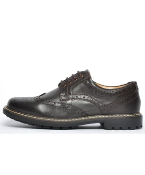 A timeless classic by Catesby, these mens leather brogues are a wardrobe staple featuring designer stitch and punch-hole detailing that is sure to turn heads. Constructed with a secure lace up system, durable rubber outsole with a slight raised heel, and a cushioned insole, these shoes will compliment a variety of outfits.
 - Leather upper
 - Designer stitch and punch-hole brogue detailing
 - Secure lace up fit
 - Cushioned footbed
 - Secure 5-hole lace up fastening
 - Durable rubber outsole