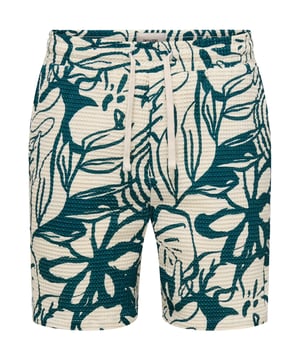 Mit den Waffleshorts von Only & Sons holst du dir ein echtes Must-Have für warme Tage ins Haus. Der elastische Bund mit Kordelzug sorgt für eine bequeme, individuell anpassbare Passform, während die Waffeltextur den Shorts nicht nur eine besondere Optik, sondern auch ein angenehm luftiges Tragegefühl verleiht. Das florale Muster sorgt für einen frischen, sommerlichen Look, der perfekt zu sonnigen Tagen passt. Zwei seitliche Eingrifftaschen und eine Gesäßtasche bieten praktischen Stauraum, und der blinde Hosenschlitz rundet das Design ab. Aus hochwertigen Materialien gefertigt, garantiert diese Shorts nicht nur Komfort, sondern auch Langlebigkeit.