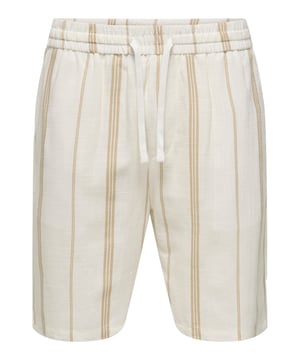 Die Bermudashorts von Only & Sons sind der perfekte Begleiter für den Sommer. Mit ihrem locker geschnittenen Design und dem senkrecht gestreiften Muster bieten sie dir nicht nur eine stylische, sondern auch eine bequeme Passform. Der elastische Bund mit Kordelzug sorgt für individuellen Tragekomfort und garantiert eine optimale Passform. Zwei seitliche Eingrifftaschen und eine Gesäßtasche bieten praktischen Stauraum für kleine Dinge, während der blinde Hosenschlitz das elegante Design abrundet. Hergestellt aus hochwertigen Materialien, kombinieren diese Shorts Leichtigkeit und Langlebigkeit, um dich in der warmen Jahreszeit optimal zu begleiten.