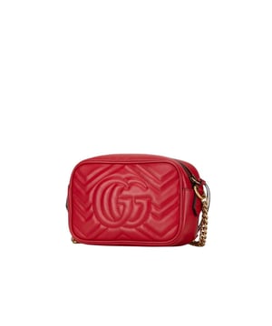 Brand: Gucci
Model: GG Marmont
Color: Red
Material: Leather
Inclusions: Dust bag
Dimensions: 11.5cm x 17cm x 5cm / 4.52&#x27;&#x27; x 6.69&#x27;&#x27; x 1.96&#x27;&#x27;
Serial number: 448065 527066
Country of origin: Italy
Condition: A - excellent condition.
Outside condition : Good 
Inside condition : Slight rubbing
Handle condition : Good
Corner condition : Good
Metal fittings condition : GoodBrand: GucciType: shoulderMain Material: Leather