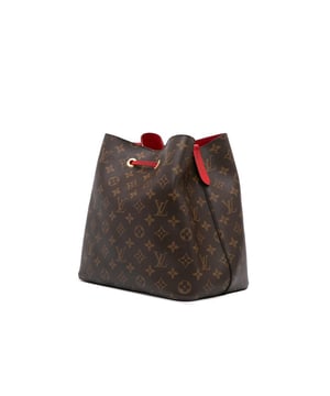 The Neonoe features a monogram canvas body a detachable flat leather strap a top drawstring closure and an interior zip compartment.Brand: Louis VuittonCondition: Pre-lovedType: Bucket BagRating: B+Main Material: CanvasDimensions (LxWxD): 25.5x25x17Strap Drop: 34Comments: Exterior Back Worn. Exterior Bottom Worn. Exterior Corners Worn. Embellishment Scratched. Exterior Front Worn. Exterior Handle Worn. Interior Pocket Worn. Interior Lining Worn. Interior Lining stained with Pen Mark. Practical Attachment Scratched. Exterior Side Worn. Exterior Top Cracked Worn. Zipper Scratched.