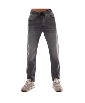 Heren Diesel 2030 D-Krooley Sweat Jeans in zwart-grijs.- Elastische tailleband.- 5 zakken ontwerp.- Opgestikte logo patch.- Faded effect.- Regular fit.- 52% Lyocell 45% Katoen 3% Elastane.- Ref: A11883068HP02