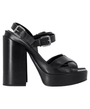 VINTAGE, RRP AS NEW
Step into bold sophistication with these Jil Sander Ankle Strap Platform Sandals. Crafted in sleek black leather, they feature clean crossover straps and a secure buckle closure at the ankle for a modern, utilitarian edge. The sculptural platform sole adds both height and stability, offering a powerful silhouette rooted in the brand’s minimalist ethos.


Jil Sander Ankle Strap Platform Sandals in Black Leather
Condition: good
Signs of wear: Minor markings, Lightly used but very well maintained. Minor mark at soles & creasing, light scuffing at the soles and heels.
Packaging: Dust bag
Color: black
Material: Leather | leather
Size: EU | 41
Measurements: Heel height: 140; Insole length: 260
SKU: NAPPUDESH480619M