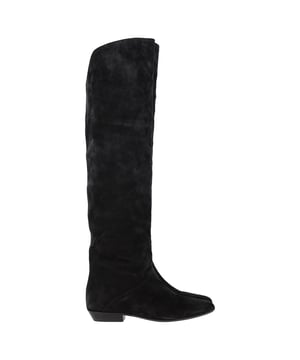 VINTAGE, RRP AS NEW
The Isabel Marant Seelys Knee-High Boots in black suede exude effortless Parisian cool, featuring a sleek silhouette, slouchy shaft, and pointed toe for a modern yet timeless appeal. Crafted from supple suede, they offer both comfort and sophistication, making them a versatile staple for fall and winter wardrobes. Style them with a mini skirt and oversized knit sweater for a chic, layered look that balances edge and elegance.

 Isabel Marant Seelys Knee-High Boots in Black Suede

Condition: Excellent
Signs of wear: Include Box., No visible sign of wear. No Mark at insole.,  Very light mark at soles.
Packaging: Box, Dust bag
Color: Black
Material: Suede | suede
Size: EU | 38
Measurements: Heel height: 200; Insole length: 240
SKU: NAPPUGBSH479162W