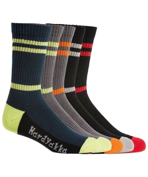 Everyday socks you can wear year-round. These men's socks are made from a high-quality polycotton blend with a comfy padded footbed and seamless toes.