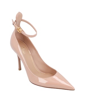 - Adjustable ankle strap with custom VLogo Signature buckle
 - Heel height: 100 mm / 4 in.
 - Made in Italy Measurments:  height: 100 mm