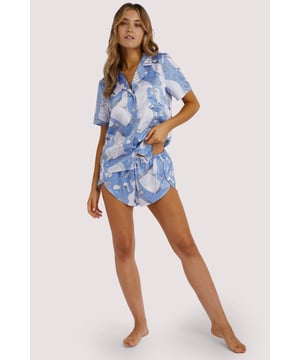 Greek mythology madness...The Logan Spector PJ sets are one of a kind, perfect for cozying up in. Our Artists Pyjamas are all part of our sustainble edit and include recycled polyester.