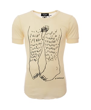 Dsquared2 Short Sleeve T-Shirts
       â€¢ Brand: Dsquared2
       â€¢ Material: 100%VIRGIN WOOL
       â€¢ Design: 
       â€¢ Colour: Ivory
       â€¢ Style: