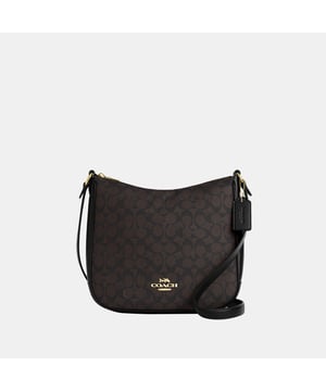 Ellie File Bag in Signature Canvas, Adjustable strap with 53cm drop for shoulder or crossbody wear, Inside multifunction pocket, Outside zip pocket,  Length: 26.00 cm,  Width: 7.00 cm,  Height: 24.00 cm