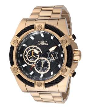 De Invicta 48867 heeft een roestvrijstalen horlogekast van 52 millimeter met een zwarte wijzerplaat.
Dit model wordt aangedreven door een accuraat Quartz uurwerk.
10 bar waterdicht.
Dit model is onderdeel van de Invicta Bolt collectie.

Inclusief 2 jaar garantie.