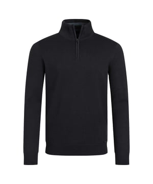100% Baumwolle. Gewebe: Feinstrick. Design: Unifarben. Saum: gerippt. Griffplatte mit Warenzeichen, Griffplatte aus Metall. Langärmlig. gerippt, Stehkragen. Bündchen: gerippt. Zum Überziehen, mit kurzem Reißverschluss. S: 93,98 cm. M: 102 cm. L: 109 cm. XL: 116,84 cm. XXL: 124,46 cm. 3XL: 132 cm. 4XL: 139,7 cm. 5XL: 147 cm.
