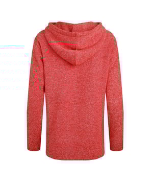 53% Recyceltes Polyester, 47% Kunstseide. Futterstoff: angeraute Innenseite. Gewebe: Fleece, meliert, Strukturiert. Design: Unifarben. Kapuzenmerkmale: Aufnähen. Gewebetechnik: Weich. Mit Kapuze. Langärmlig. Taschenart: Zwei Stecktaschen. Zum Überziehen, mit kurzem Reißverschluss. 34 DE: 84 cm. 36 DE: 88,9 cm. 38 DE: 93,98 cm. 40 DE: 99 cm. 46 DE: 115,57 cm. 48 DE: 120,65 cm. 44 DE: 112 cm. 42 DE: 104 cm.
