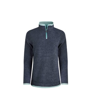 86% gerecycled polyester, 14% viscose. Ontwerp: Geborduurd, Raster, Logo. Hem: Contrast. Stoftechnologie: Isoleren. Halslijn: Contrasterende kraag, Hoge Hals. Manchet: Contrastrand. Mouwtype: Met lange mouwen. Zakken: 2 Zijzakken. Sluiting: 1/4, Contrasterende Ritssluiting, Ritssluiting. Duurzaamheid: Milieuvriendelijk. 8 VK: 33 in. 10 VK: 35 in. 12 VK: 37 in. 14 VK: 39 in. 20 VK: 45,5 in. 22 VK: 47,5 in. 18 VK: 44 in. 16 VK: 41 in.