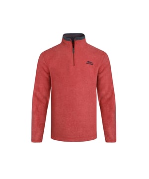 88% gerecycled polyester, 12% viscose. Stof: Vlies. Ontwerp: Geborduurd, Raster, Logo. Gemerkte ritstrekker, Metalen ritstrekker. Halslijn: Contrasterende kraag, Hoge Hals. Mouwtype: Met lange mouwen. Pasvorm: Relaxed model. Bevestiging: 1/4, Pull Over. Duurzaamheid: Milieuvriendelijk. S: 37 in. M: 40 in. L: 43 in. XL: 46 in. XXL: 49 in. 3XL: 52 in. 4XL: 55 in. 5XL: 58 in.