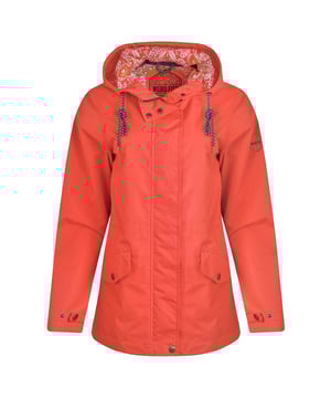 100% Polyester. Lining: Printed. Design: Plain. Fabric Technology: Showerproof. Neckline: Hooded. Sleeve-Type: Long-Sleeved. Hood Features: Adjustable, Drawcord. Pockets: 2 Side Pockets, Buttoned. Fastening: Front Zip, Stormflap. Waistline: Adjustable. 8 UK: 33 in. 10 UK: 35 in. 12 UK: 37 in. 14 UK: 39 in. 20 UK: 45.5 in. 22 UK: 47.5 in. 18 UK: 44 in. 16 UK: 41 in.