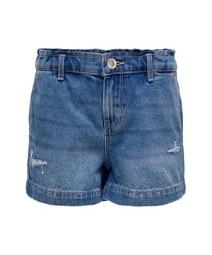 Diese lässigen Denim-Shorts sind ein echtes Must-have für coole Sommer-Looks! Mit ihrer normalen Passform sitzen sie bequem, während der angesagte Used-Look für einen lässigen Style sorgt. Der klassische Reißverschluss mit Knopf und die Gürtelschlaufen bieten dir vielseitige Kombinationsmöglichkeiten. Dank des 5-Pocket-Styles hast du genug Platz für kleine Essentials. Ein gewebtes Label innen rundet das Design dezent ab. Perfekt für warme Tage – ob mit Sneakers oder Sandalen, diese Shorts passen immer!