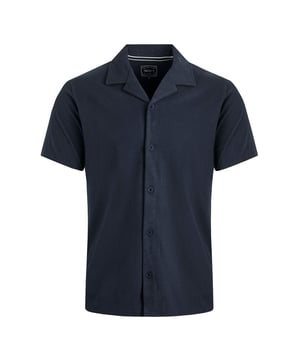 100% Organic Cotton. Fabric: Jersey, Soft Touch. Design: Plain. Fastening: Button-Down. Neckline: Cuban Collar, Taped. Sleeve-Type: Short-Sleeved. Branded Buttons. S: 37 in. M: 40 in. L: 43 in. XL: 46 in. XXL: 49 in. 3XL: 52 in. 4XL: 55 in. 5XL: 58 in.