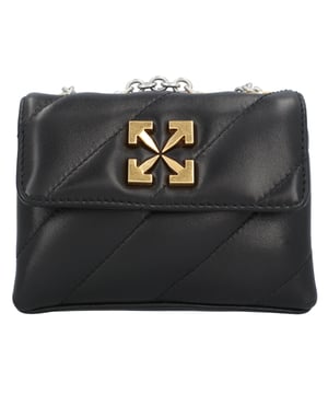 Off-White kombiniert eine klassische, strukturierte Silhouette mit kontrastierenden gold- und silberfarbenen Metallelementen bei dieser Jackhammer Mini-Tasche. Die aus schwarzem, gestepptem Kalbsleder gefertigte Mischung aus zeitlosen und modernen Details spiegelt die Idee der Marke wider, „das Jetzt auf raffinierte Weise zu umarmen“. Futter: 100 % Baumwolle, Außenmaterial: 100 % Kalbsleder, Tiefe: 6 cm, Höhe: 11 cm, Riemen: 50 cm, Breite: 16 cm, Maße: Breite: 160 mm, Höhe: 110 mm, Riemenlänge: 500 mm. Herkunftsland: Italien
