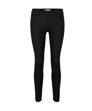 Effen Extra Skinny Fit-Jeans Nela in Five Pocket-stijl met labelpatch van soepel viscose en sterk elastische polyamidevezels.