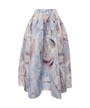 Alexander McQueen Women's Pleated Printed Midi SkirtMulti
A colorful pleated midi skirt made from lightweight faille with printed design.