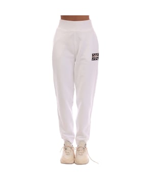 Dames Boss C_Ejoy Trainingsbroek in het wit. - Elastische tailleband. - Zakken aan de zijkanten. - Ribgebreide boorden. - Regular fit. - 100% Katoen. - Ref: 50477624100