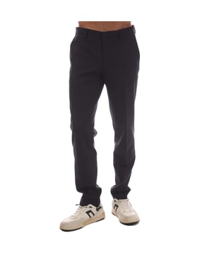 Mens HUGO Getlin204X Trousers in charcoal.- Hook & zip closure.- Side pockets.- Branded label.- Flat front.- Slim fit.- 60% Virgin Wool  38% Polyester  2% Elastane.- Ref: 50440912-010