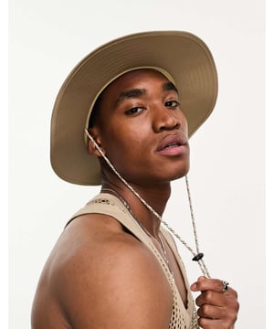 Hats by ASOS DESIGN Let's take it from the top Flat top Eyelets for ventilation Wide brim Adjustable strapSold By: Asos