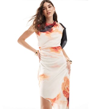 Dresses by ASOS DESIGN Occasions made easy Cowl neck Sleeveless style Asymmetrical hem Regular fitSold By: Asos