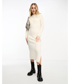 Dresses by Miss Selfridge Low effort, high reward High neck Long sleeves Side split Slim fitSold By: Asos
