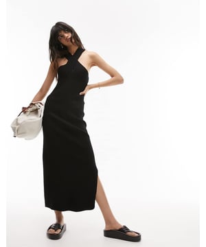 Dresses by Topshop Welcome to the next phase of Topshop High neck Cross front Sleeveless style Side split Regular fitSold By: Asos