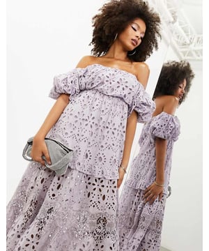 Dresses by ASOS EDITION A round of applause for the dress Off-shoulder style Puff sleeves Regular fitSold By: Asos