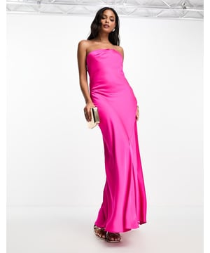 Dresses by Forever New POV: you have plans One-shoulder style Chain strap Cut-out back Side split Regular fitSold By: Asos