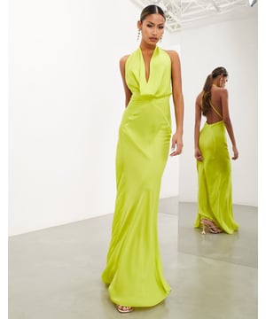 Dresses by ASOS EDITION It's a whole mood Cowl neck Sleeveless style Strappy back Regular fitSold By: Asos