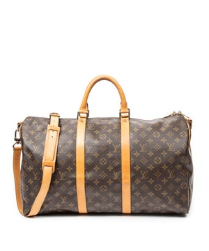 Louis Vuitton Taschen Keepall Bandouliere 50 Reisetasche und Braun Beschichtete Leinwand und Goldenes Messing hardware. Das Produkt ist auf In Zeer Goede Staat (AB).
  Abmessungen: 50x26x22 cm 
  Zubehör inklusive: Strap
  
  BrandCo Paris hat seltene Artikel und die besten Konditionen zu unglaublichen Preisen vorgestellt. ¡Vale la pena tener paciencia! Kaufen Sie mit Vertrauen: Alle Artikel von BrandCo Paris sind von unserem Expertenteam ausgewählt und authentisch.
  Alle Artikel enthalten ein Echtheitszertifikat und wurden von BrandCo Paris übernommen.
  Tabelle zur Klassifizierung des Artikelzustands
  N (wie neu)
  AA (perfekter Zustand)
  A (ausgezeichneter Zustand)
  AB (sehr guter Zustand)
  B (gut/mittelmäßig)