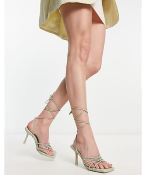 Shoes by Public Desire Sun's out, toes out Strappy design Tie-leg fastening Mid point heelSold By: Asos