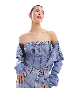 Tops by Miss Selfridge Talk about a wardrobe staple Bandeau neck Zip back fastening Cropped length Regular fitSold By: Asos